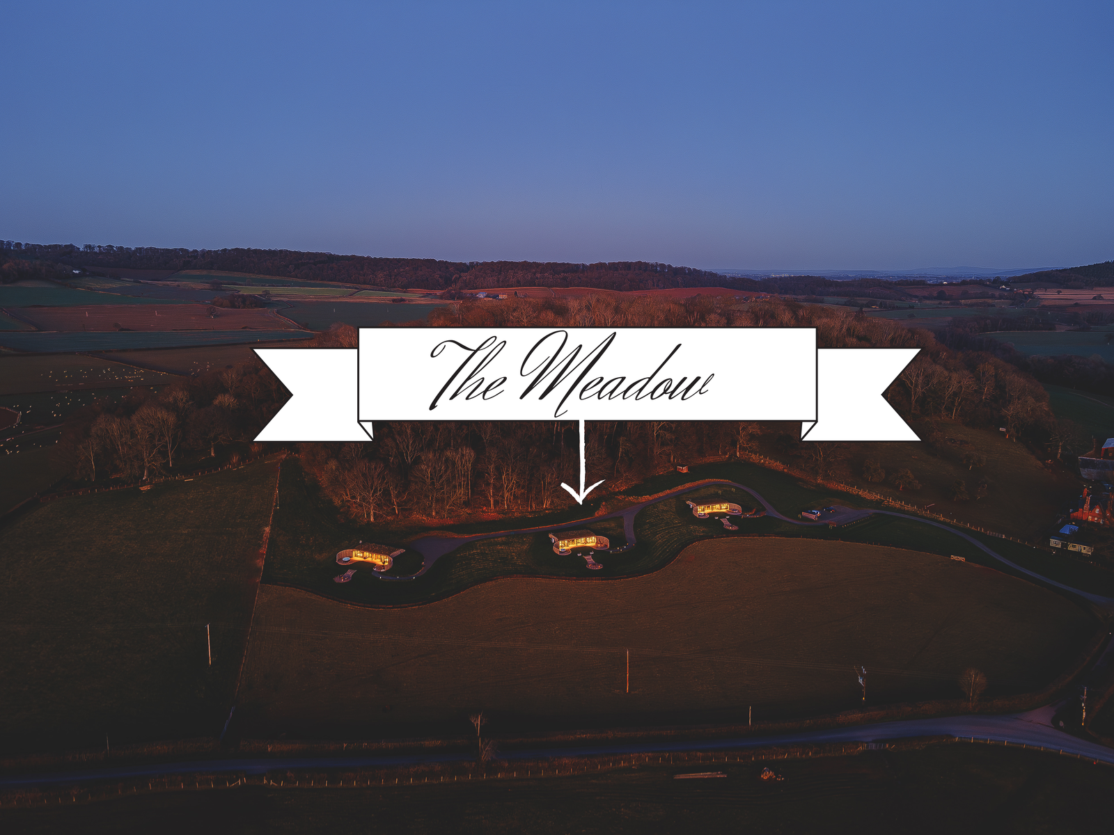 The Meadow lodge seen from above